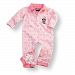 Littlest Golfer Baby Girl Pink Caddie Print Cotton Romper Bodysuit 12M