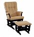 Dream On Me Windsor Glider and Matching Ottoman, Black