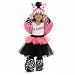 Pink Black Zebra Rawra MonStar Infant Girls 4pc Halloween Costume Set