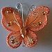 24 Orange Organza Nylon Wire Butterfly Wedding Arts and Crafts Decorations 2 Big by Party Favors Plus