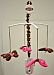 Bacati Butterflies Pink/Chocolate Musical Mobile