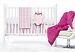 SwaddleDesigns 6 Piece Crib Bedding Set + Crib Skirt + Luxury Adult Blanket, Very Berry, 0-3MO