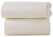 Clair de Lune Cot Cotton Jersey Fitted Sheets (Pack of 2, Cream)