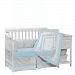 BabyDoll Modern Hotel Style Crib Bedding Set, Blue