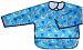 Blue Dinosaur Long Sleeve Large Waterproof Coverall with Flip Over Pocket, by Frenchie Mini Couture