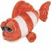 Suki Gifts Li'L Peepers Sealife Creatures Ringer Clown Fish Soft Boa Plush Toy (Orange/ White)
