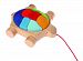 Grimm's Pull Along Toy Turtle-Rainbow