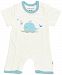 Babysoy Modern Romper, Whale, 12-18 months, 1-Pack