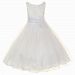 Kids Dream White Sequin Double Mesh Flower Girl Dress Toddler Girls 2T