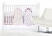 SwaddleDesigns 5 Piece zzZipMe Sack Crib Bedding Set + Crib Skirt, Pastel Pink, 3-6MO