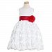 Lito White Red Floral Ribbon Flower Girl Dress Baby Girls 6-12M