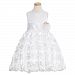 Lito White On White Floral Ribbon Flower Girl Dress Baby Girls 6-12M
