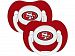 San Francisco 49ers 2-pack Infant Pacifier Set - 2014 NFL Solid Color Baby Pacifiers