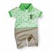 Littlest Golfer Baby Boys Green Bermuda Cotton Romper Bodysuit 24M