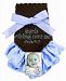 Sue Berk Designs Plush Soft Blankie with the Scripture, Blue Angels Watch Over Me