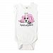 Puppy Luv Glam White Puppy Sleeveless Ruffle Bodysuit Baby Girls 6-12M