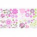 Cocalo Taffy Wall Appliques, Pink/White, 1-Pack