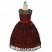 Kids Dream Little Girls Black Lace Red Special Occasion Dress 2T