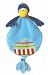 Happy Horse Doudou semi plat Oiseau bleu et multicolore - Lapagayo Bird Tuttle - 28 x 15 cm - Hochet bébé - Genre : Bébé garçon ou fille