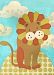 Oopsy Daisy Canvas Wall Art Leo Lion by Sally Bennett, 10 by 14-Inch