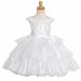 The Rain Kids Girls 4T White Organza Sequin Flower Girl Pageant Dress