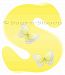 "s" Yellow Butterfly Alphabet Letter Name Wall Sticker - Decal Letters for Children's, Nursery & Baby's Room Decor, Baby Name Wall Letters, Girls Bedroom Wall Letter Decorations, Child's Names. Butterflies Mural Walls Decals Baby Shower