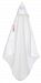 Taftan Heart Silver Hooded Towel 75 x 75cm (White)