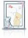 Silver Touch USA Sterling Silver Picture Frame Featuring Teddybear Holding a Bottle, Pink