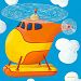 Oopsy Daisy Helicopter by Max Grover Canvas Wall Art, 10 by 10-Inch