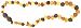 Momma Goose Amber Teething Necklace, Baroque Unpolished Multi, Small