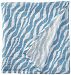 Bacati Ikat Blue Zebra One Swaddling Muslin Blanket Single