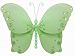 Hanging Butterfly 10" Medium Green Twinkle Nylon Butterflies Decorations - Decorate for a Baby Nursery Bedroom, Girls Room Ceiling Wall Decor, Wedding Birthday Party, Bridal Baby Shower, Bathroom. Butterfly Decoration 3D Art Craft