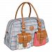 Lassig Vintage Metro Style Diaper Bag with Matching Bottle Holder, Changing Mat and Stroller Hooks, Candy-Striped