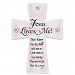 Dicksons Jesus Loves Me Wall Cross, Pink Buttons (Discontinued by Manufacturer)