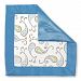 SwaddleDesigns Baby Lovie, Small Security Blanket, Paisley with Satin Trim, Pastel Blue