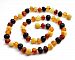 Momma Goose Amber Healing Necklace, Baroque Unpolished Multi, 1-Pack