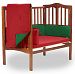 Baby Doll Bedding Solid Reversible PMini Crib/ ort-a-Crib Bedding Set, Red/Green