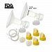 Maymom Breast Pump Kit for Medela Pump in Style Pumps; 2 Large One-piece 27mm Breastshields, 4 Valves, 6 Membranes, & 2 Pump-in-Style Tubing; Simple Wishes Bra Compatible and Medela QuickClean, Micro Steam Bag Safe.