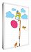 Feel Good Art Thick A4 Nursery Box Canvas in Cute Giraffe and Owl Friends Design (Small)