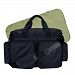 Trend Lab Deluxe Style Diaper Bag, Black and Avocado Green