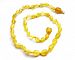Momma Goose Olive Teething Necklace, Unpolished Lemon, Small/11-11.5"