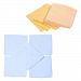 Baby Corner Cotton Seamless Combed Burping Cloth (Pack of 2, Yellow/ Blue)