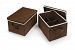 Badger Basket 30001 Medium Folding Storage Baskets with Adjustable Dividers - Set of 2 - Espresso
