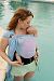 Beachfront Baby – Original Water & Warm Weather Ring Sling Baby Carrier | Made in USA with Safety Tested Fabric & Aluminum Rings | Lightweight, Quick Dry & Breathable (Petite, Sky Blue)
