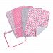 Trend Lab Zipper Pouch and 4 Burp Cloth Gift Set, Lily Pink