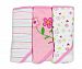 Spasilk Soft Terry Hooded Towel Set, Pink Flower, 3-Count