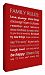 Feel Good Art Thick Box Canvas Family Rules (A3, Red)