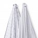 SwaddleDesigns SwaddleDuo, Set of 2 Swaddling Blankets, Cotton Muslin + Premium Cotton Flannel, Sterling Owls and Sparklers Duo