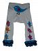 "Birdies" Baby Girl Leggings-White(12-24+ Months) - Soft and Cute Breathable Cotton Baby Clothes