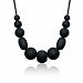 Siliconies Medley Necklace - Silicone Bead Necklace (Teething/Nursing) (Black)